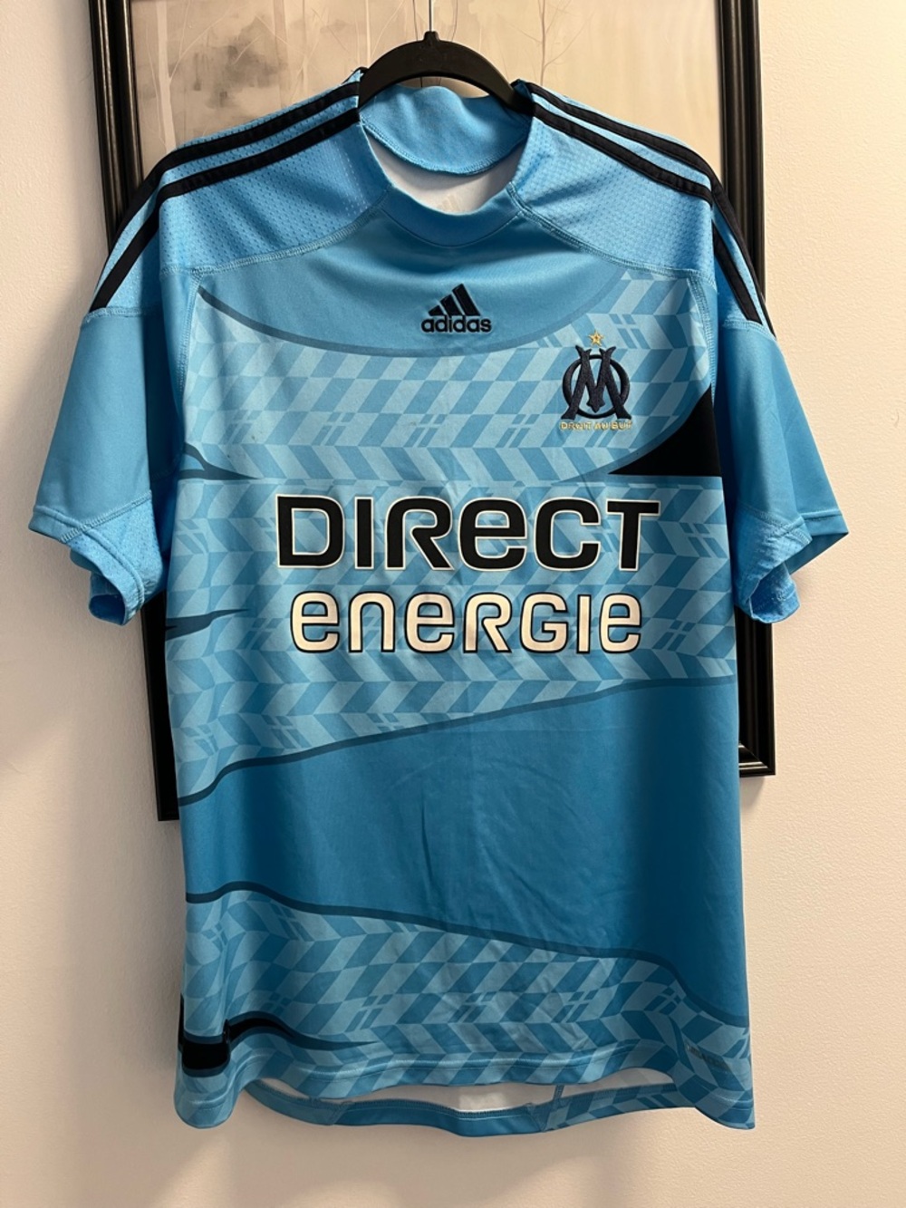 adidas Light Blue Olympique de Marseille Soccer Jersey